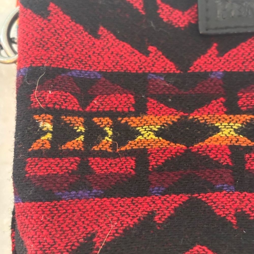 Pendleton Wool Aztec Red Multi Colored Zip Pocket… - image 5
